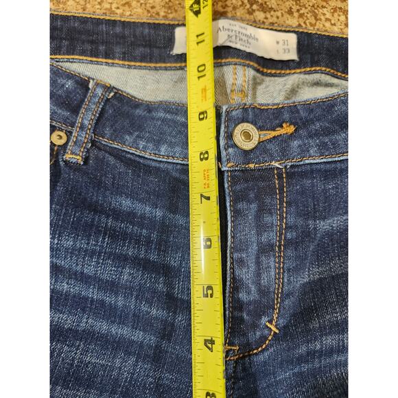 Abercrombie & Fitch Causal Y2K Revival 12R (34x31) Distressed Straight Mid-Rise - Picture 4 of 8